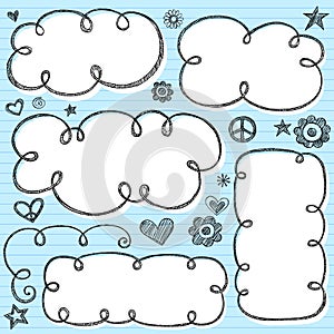 Hand-Drawn Sketchy Cloud Doodles