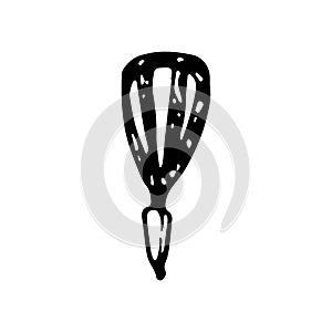 Hand Drawn skimmer doodle. Sketch style icon. Decoration element. Isolated on white background. Flat design. Vector illustration