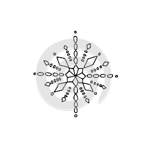 Hand-drawn snowflake 2