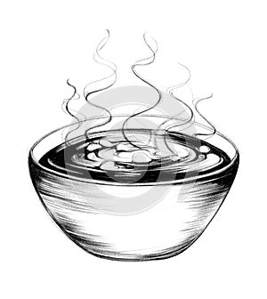 Hand Drawn Soup Bowl