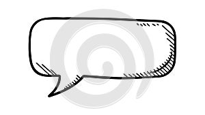 Hand,drawn speech bubble icon representing communication dialogue chat , vector design Generative AI