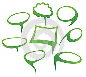 Hand-drawn speech bubbles vector