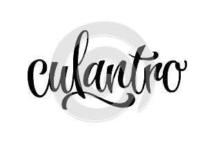 Hand drawn spice label - Culantro.