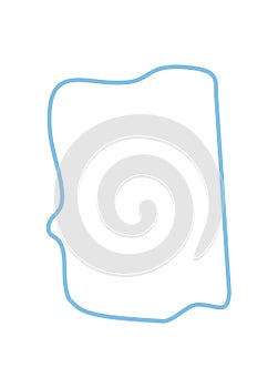 Hand Drawn Squiggle Rectangle Outline Frame