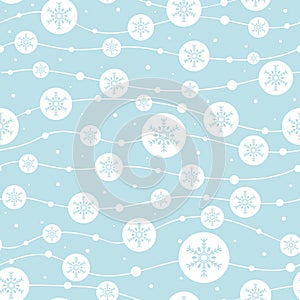 Hand drawn Stripes Seamless pattern with snowflake and dots