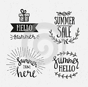 Hand Drawn summer lettering. Summer Holidays lettering for invitation, sale, greeting card, prints and posters.