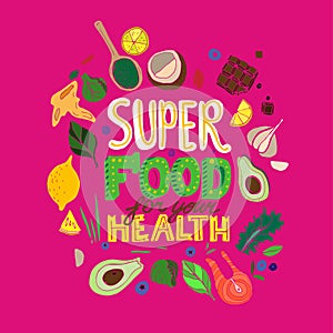 Hand Drawn Superfoods poster