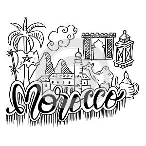 Hand Drawn Symbols Of Morocco