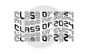 Hand drawn text class of 2024 design