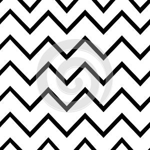 Hand drawn textured zig zag seamless pattern. Vector ilustration