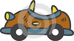 Hand Drawn toy car for kids illustration