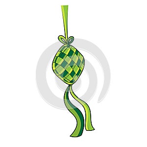 Hand drawn traditional ketupat vector