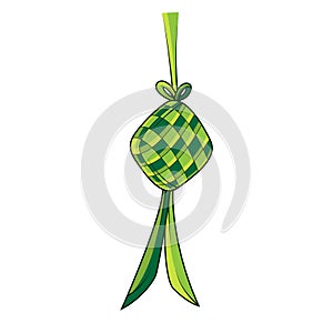 Hand drawn traditional ketupat vector