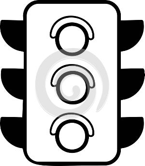 Hand Drawn traffic light illustration