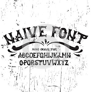 Hand drawn trendy font.