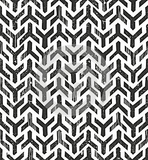 Hand drawn tribal monochrome pattern.