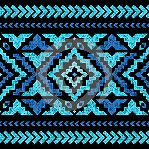 Hand drawn tribal seamless pattern