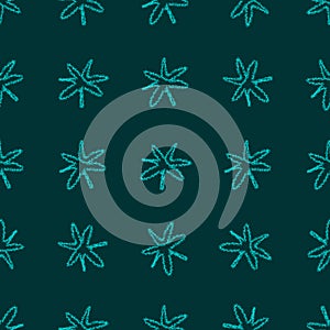 Hand Drawn turqouise Snowflakes Christmas Seamless photo