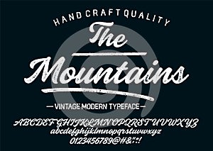 Hand drawn typeface set