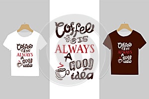 Hand drawn typography lettering phrase It\'s coffee time isolated on the white background.