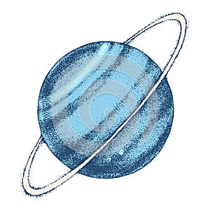 Hand drawn Uranus planet