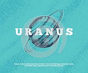 Hand drawn Uranus planet