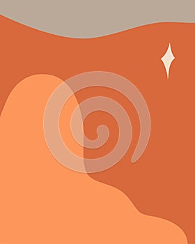 Hand drawn vector abstract stock graphic illustration art background, with modern collage nature artistic contemporary photo