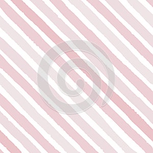 Hand drawn vector diagonal grunge stripes of bright pink colors seamless