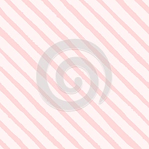 vector diagonal grunge stripes of pink colors seamless pattern on the white background.