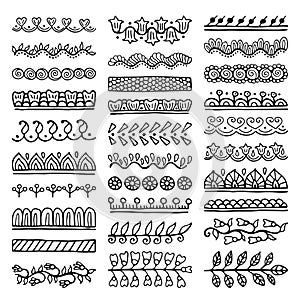 Hand Drawn Vector Dividers Set