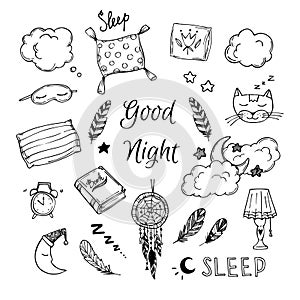 Hand Drawn vector elements - Good night