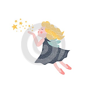 Hand drawn vector fairy