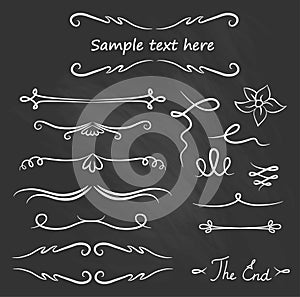 Hand Drawn Vector Flourishes, Accent Text (vector).