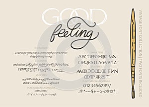 Hand drawn vector font.