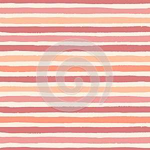 Hand drawn vector grunge stripes of warm colors pattern