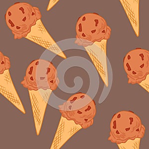 Hand drawn vector illustration - Collection of ice cream.