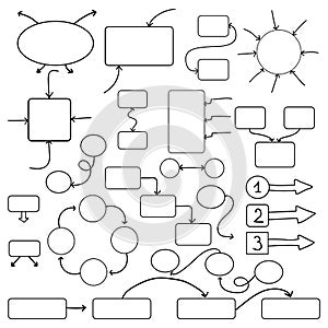Hand drawn vector illustration. Set of infographic element.