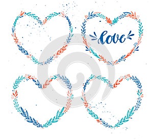 Hand drawn vector illustration. Vintage decorative collection of