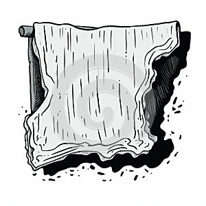 Hand Drawn Vector Image Of Fabric: Soggy, Teun Hocks Style With Accurate Topography photo