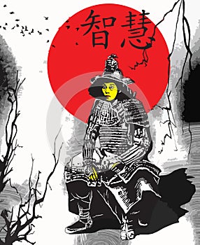 An hand drawn vector from Japan Culture - Samurai, Shogun photo