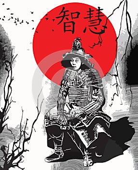 An hand drawn vector from Japan Culture - Samurai, Shogun photo