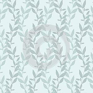 Hand drawn vector leaf seamless pattern