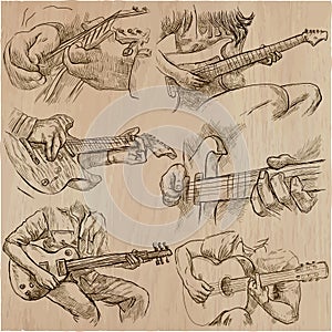 An hand drawn collection, vector pack - GUITAR SOLO