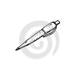 Hand Drawn Vector Pen icons isolated on white background. symbols