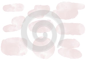 Hand drawn vector pink aquarelle frames