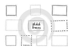 Hand drawn vector scribble frames