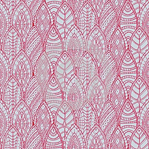 Hand drawn vector seamless abstract ethnic pattern