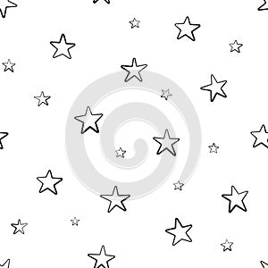 Hand drawn vector seamless star pattern, star quote, saying, retro, wedding, greeting card, web template.