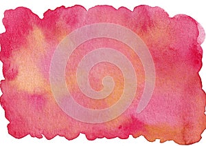 Hand drawn watercolor abstrack pink background