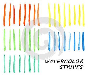 Hand drawn watercolor stripes